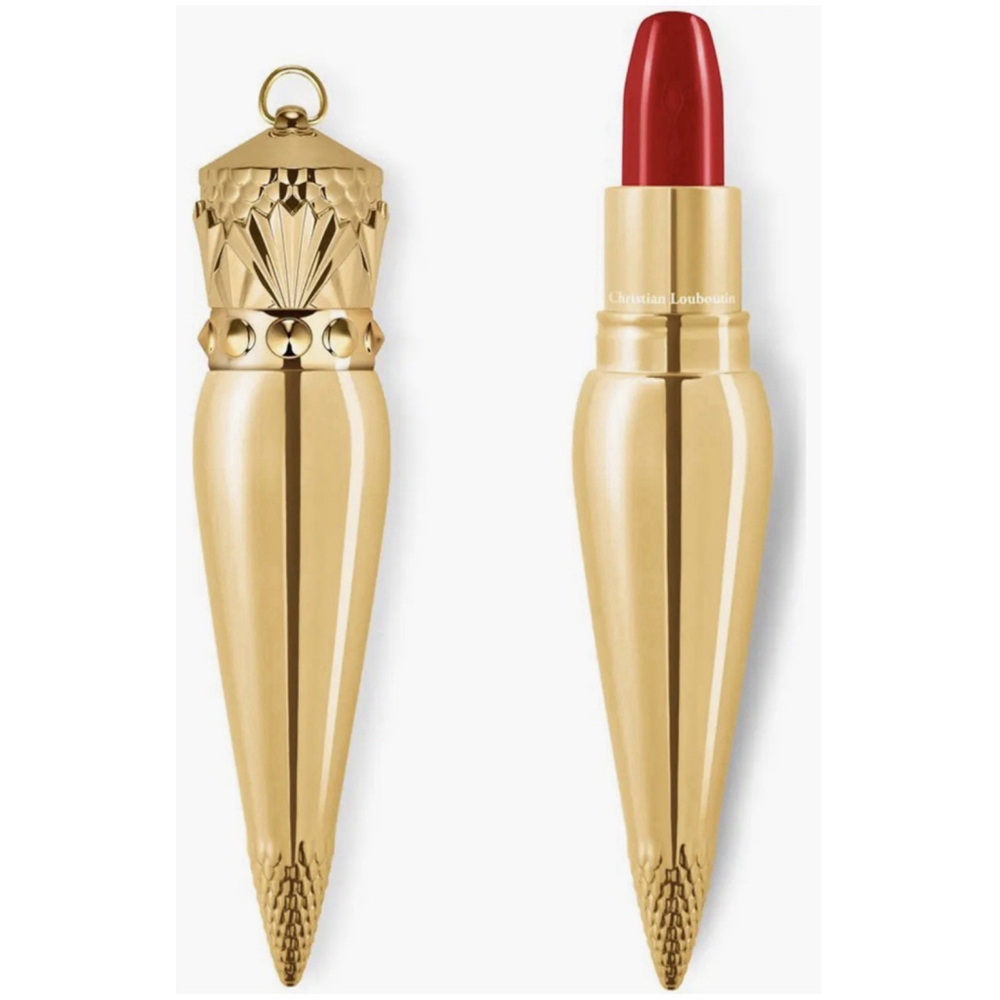 Christian Louboutin Rouge Louboutin 001 Silky Satin Lipstick Gold Bullet NIB - Picture 4 of 6